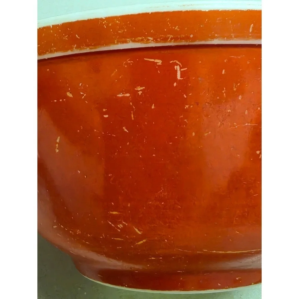 Vintage Pyrex Red Mixing Bowl 402 Primary Color Milk Glass 1.5 Quart